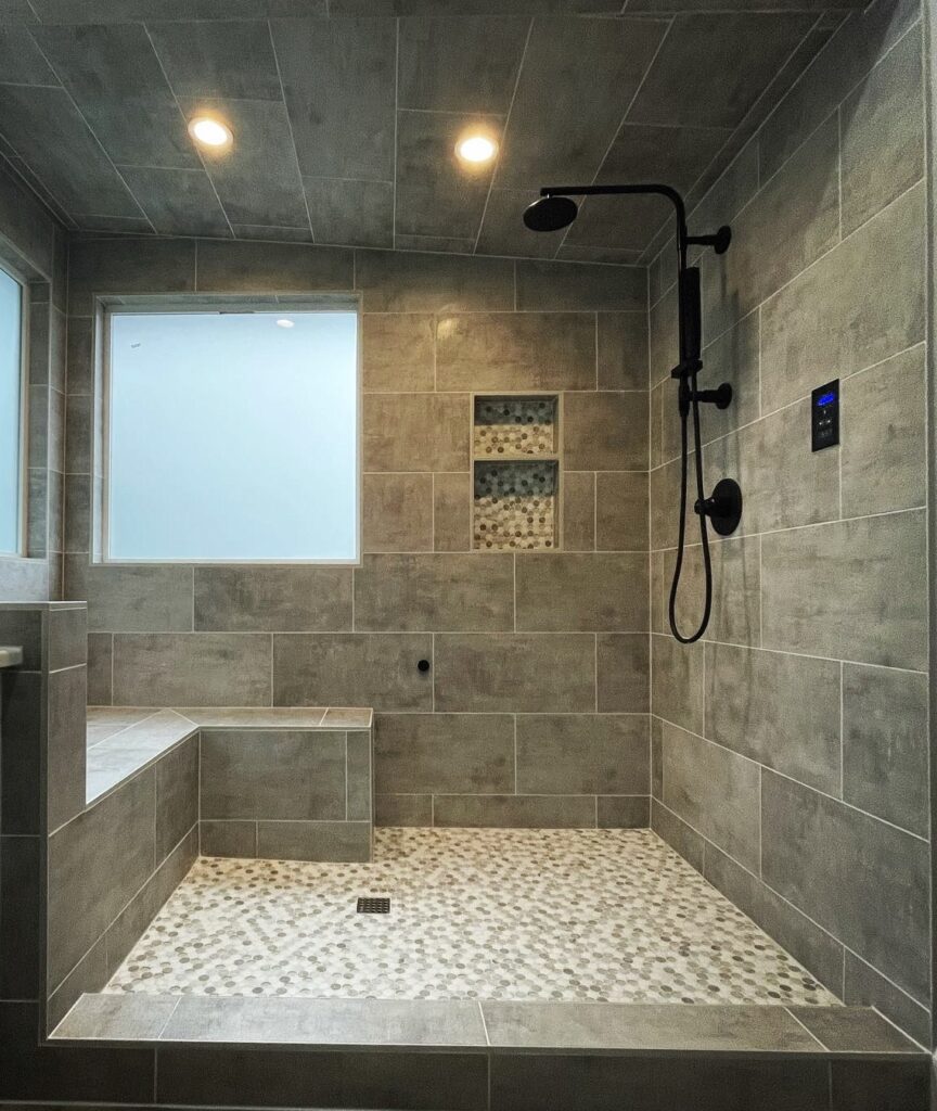 Custom steam shower remodel. 