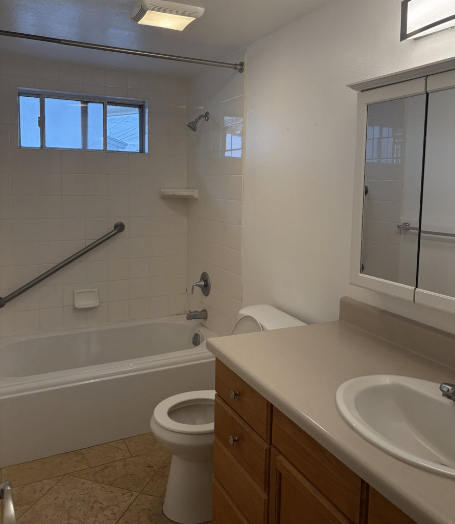 A before picture of a bathroom remodel in Costa Mesa